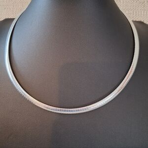 Vintage Italy HAN 925 Sterling Silver Omega Choker